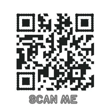 Set of modern QR code vector elements with &amp;quot;Scan Me&amp;quot; Stock Illustration