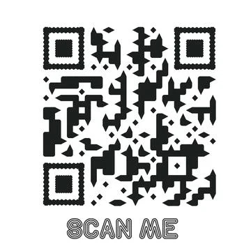 Set of modern QR code vector elements with &amp;quot;Scan Me&amp;quot; Stock Illustration