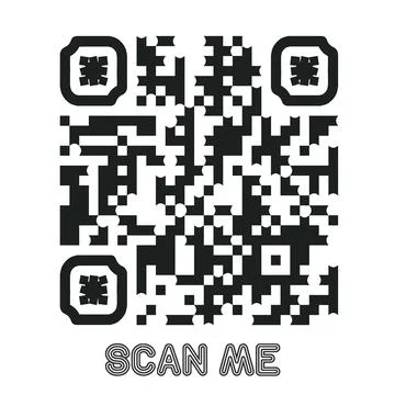 Set of modern QR code vector elements with &amp;quot;Scan Me&amp;quot; Stock Illustration