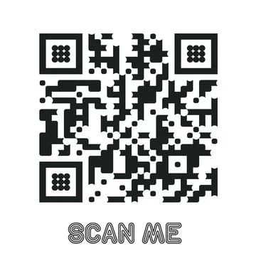 Set of modern QR code vector elements with &amp;quot;Scan Me&amp;quot; Stock Illustration