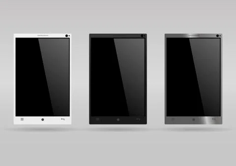 Set of modern smartphones Stock Illustration