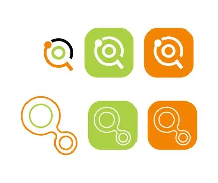 Set of modern tech icons Stock Illustration