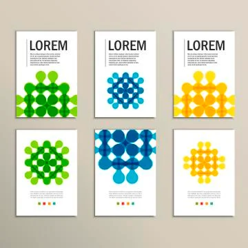 Set modern technology symbol concept. Vector design template Stock Illustration