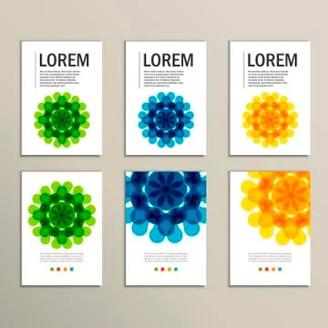 Set modern technology symbol concept. Vector design template Stock Illustration