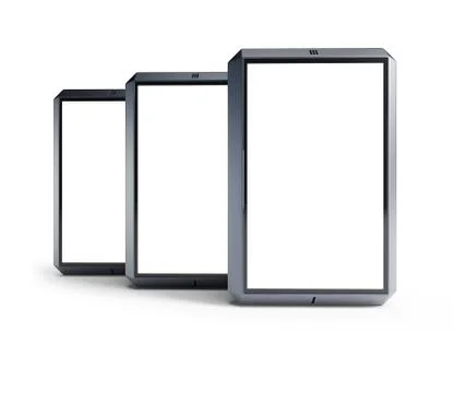 Set of modern touchscreen smartphones Stock Illustration