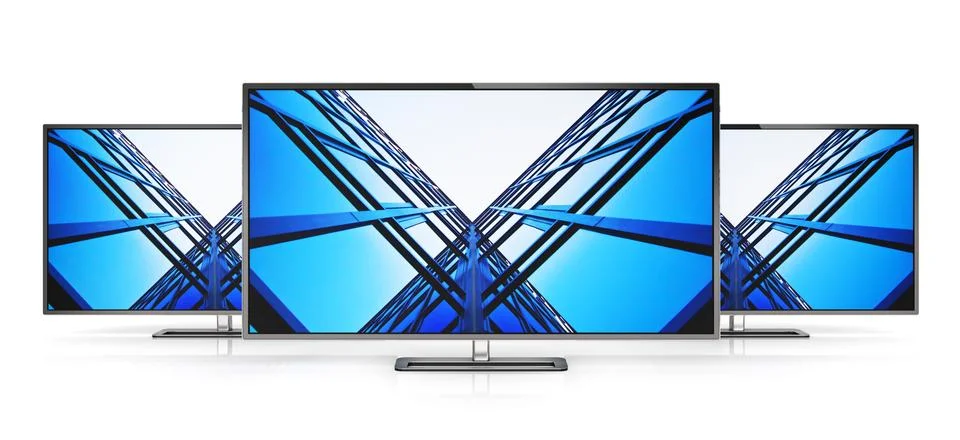 Set of modern TVs Stock Illustration