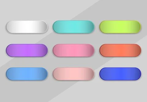 Set of modern ui buttons. User interface template. Vector illustration Stock Illustration