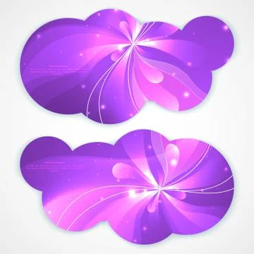 A set of modern vector banners with flower background Stock Illustration