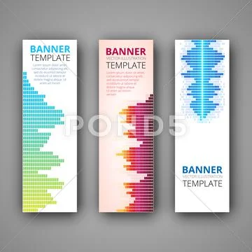 A set of modern vector banners Stock Illustration