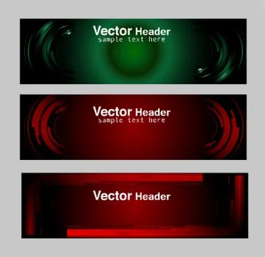 A set of modern vector banners  Stock Illustration