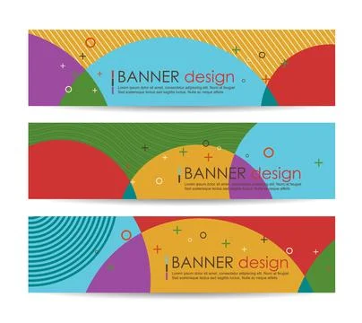 A set of modern vector banners Stock Illustration