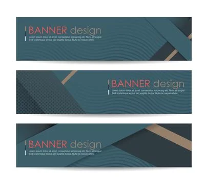 A set of modern vector banners Stock Illustration