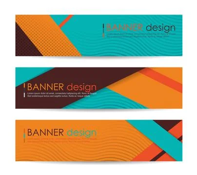 A set of modern vector banners Stock Illustration