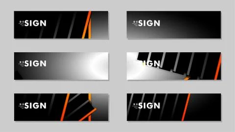 A set of modern vector banners with a line background Stock Illustration