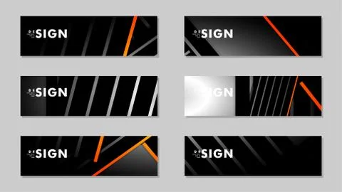 A set of modern vector banners with a line background Illustrazione stock