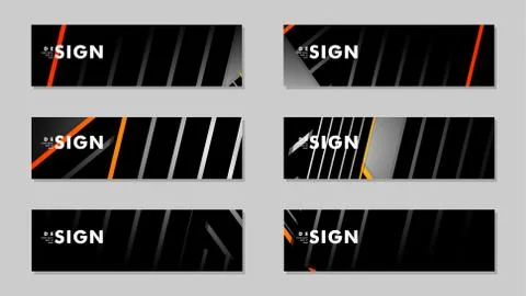 A set of modern vector banners with a line background Stock Illustration