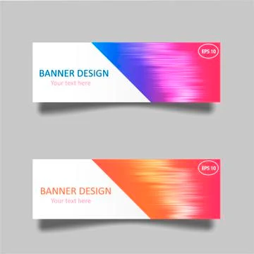 Set of modern vector banners with speed motion lines background Stock Illustration