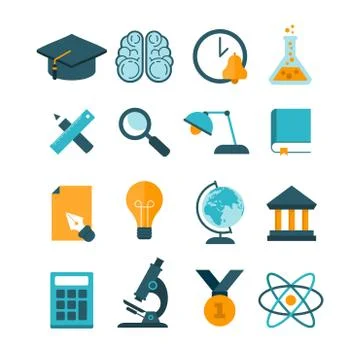 Set of modern vector education icons Illustrazione stock