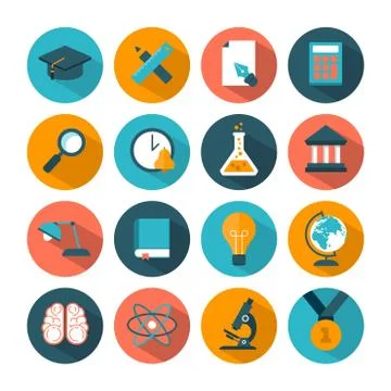 Set of modern vector education icons Illustrazione stock