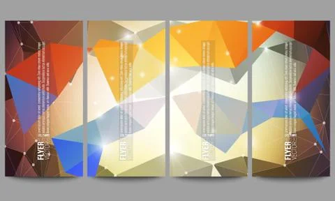 Set of modern vector flyers. Abstract multicolored background. Scientific Stock Illustration