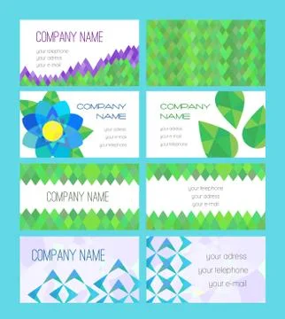 Set of modern visit card Stock Illustration
