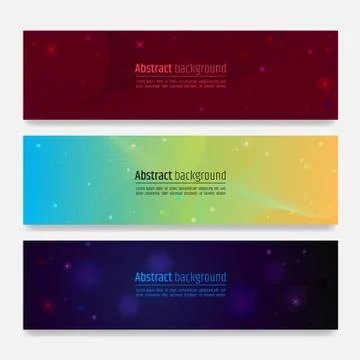 Set of modern wave abstract background with swirl or guilloche graphic Stock Illustration