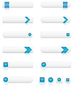 Set of modern web buttons Stock Illustration