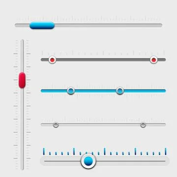 Set of modern web sliders - rollovers Stock Illustration