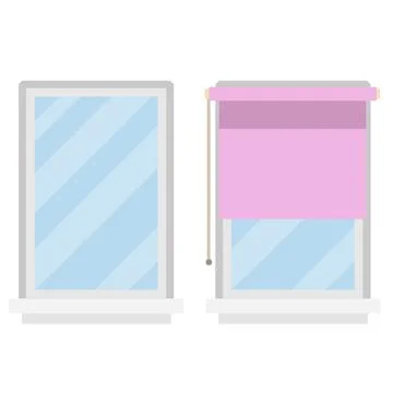Set of modern Windows with white frame. Ilustración de archivo