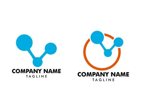 Set of Molecule logo template vector icon Stock Illustration