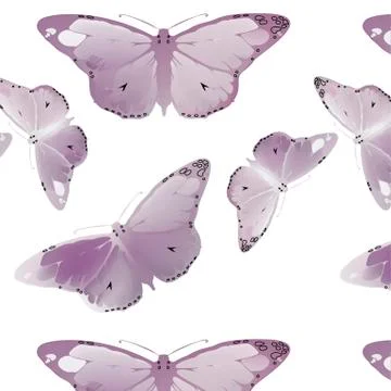 Set monarch butterfly with open wings Illustrazione stock
