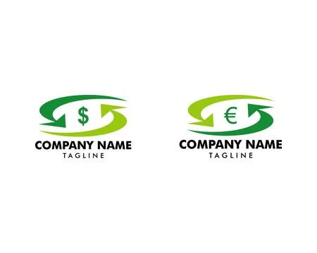 Set of Money exchange logo template, Currency exchange vector design, Excha.. Stock Illustration