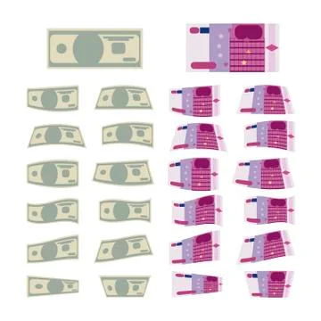 Set of Money Stock Illustration