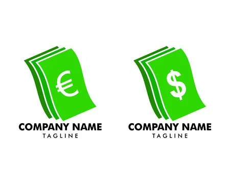 Set of Money Logo Design Vector Template Stock Illustration