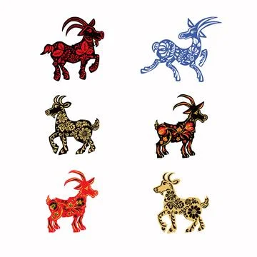 Set of Monkeys with retro ethno vector illustration eps 10 Stock Illustration