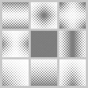 Set monochrome square pattern backgrounds 스톡 일러스트