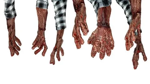 Set of monster hands. Monster, devil, evil, satan, or zombie hands isolated.. Foto stock