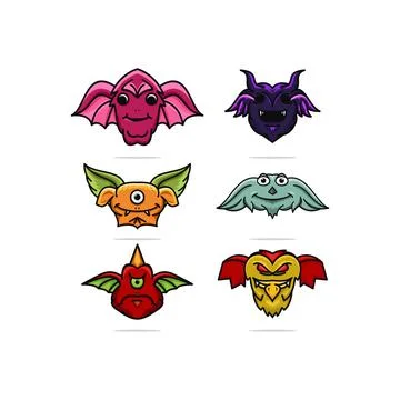 Set monster Stock Illustration