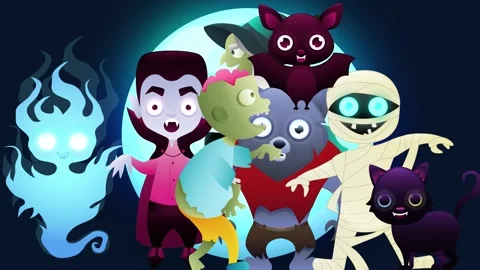 Set of monsters. Animation 2D Stock Footage 306325645