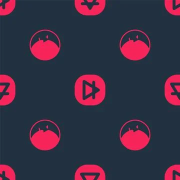 Set Moon and Earth element on seamless pattern. Vector Illustrazione stock