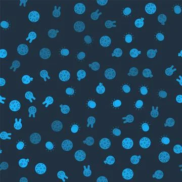 Set Moon, Eclipse of the sun, Rooster zodiac and Rabbit on seamless pattern Stock Illustration