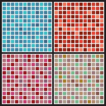 Set Of Mosaic Background Vector Illustration Stock Illustration