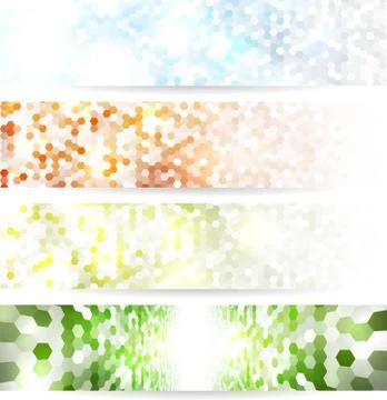 Set of mosaic backgrounds Stock Illustration