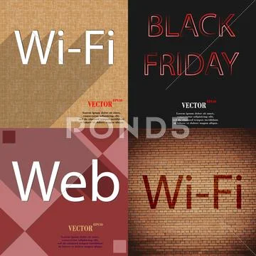 Set of the most popular web design icons on abstract background ...