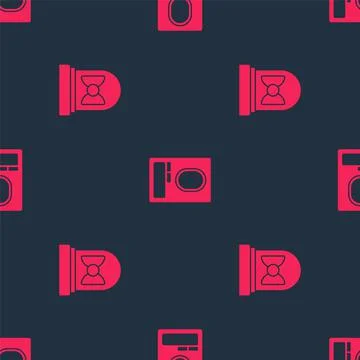 Set Motion sensor and Fingerprint with lock on seamless pattern. Vector イラスト素材