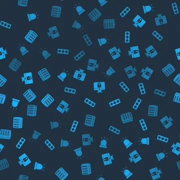 Set Motion sensor, Password protection, Lock computer monitor and Server, Data Stock Illustration