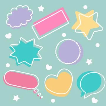 Set of motivation speech bubbles. Set of vector stickers. job stickers. student Illustrazione stock