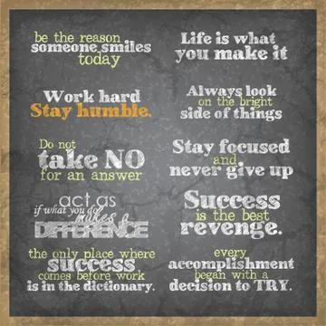 Set of motivational background Stock Illustration