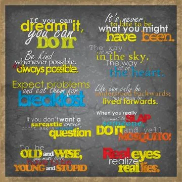 Set of motivational background 스톡 일러스트