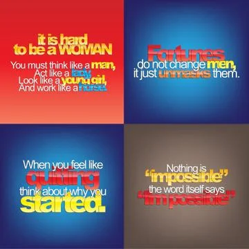 Set of motivational quotes. 스톡 일러스트